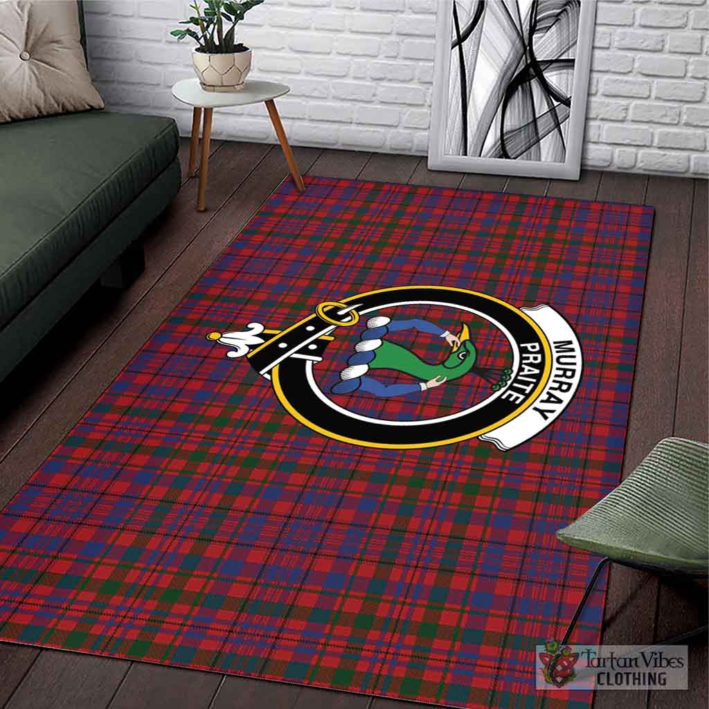 Tartan Vibes Clothing Murray of Tullibardine Tartan Area Rug with Family Crest