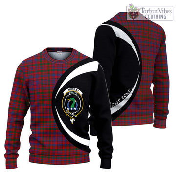 Murray of Tullibardine Tartan Ugly Sweater with Family Crest Circle Style