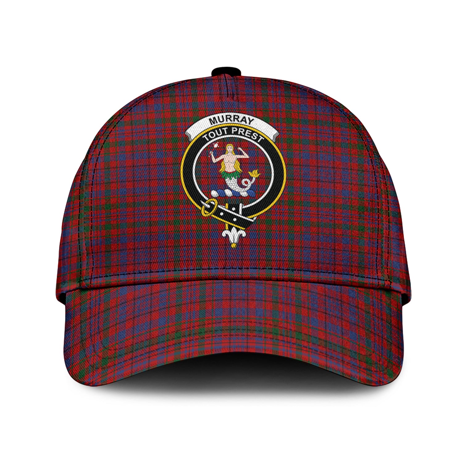 Murray of Tullibardine Tartan Classic Cap with Family Crest Classic Cap Universal Fit - Tartan Vibes Clothing