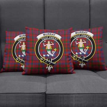 Murray of Tullibardine Tartan Pillow Cover with Family Crest