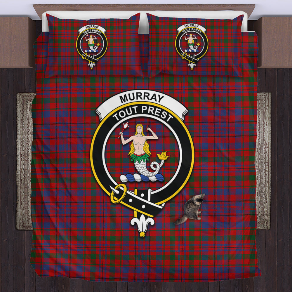 Murray of Tullibardine Tartan Bedding Set with Family Crest US Bedding Set - Tartan Vibes Clothing