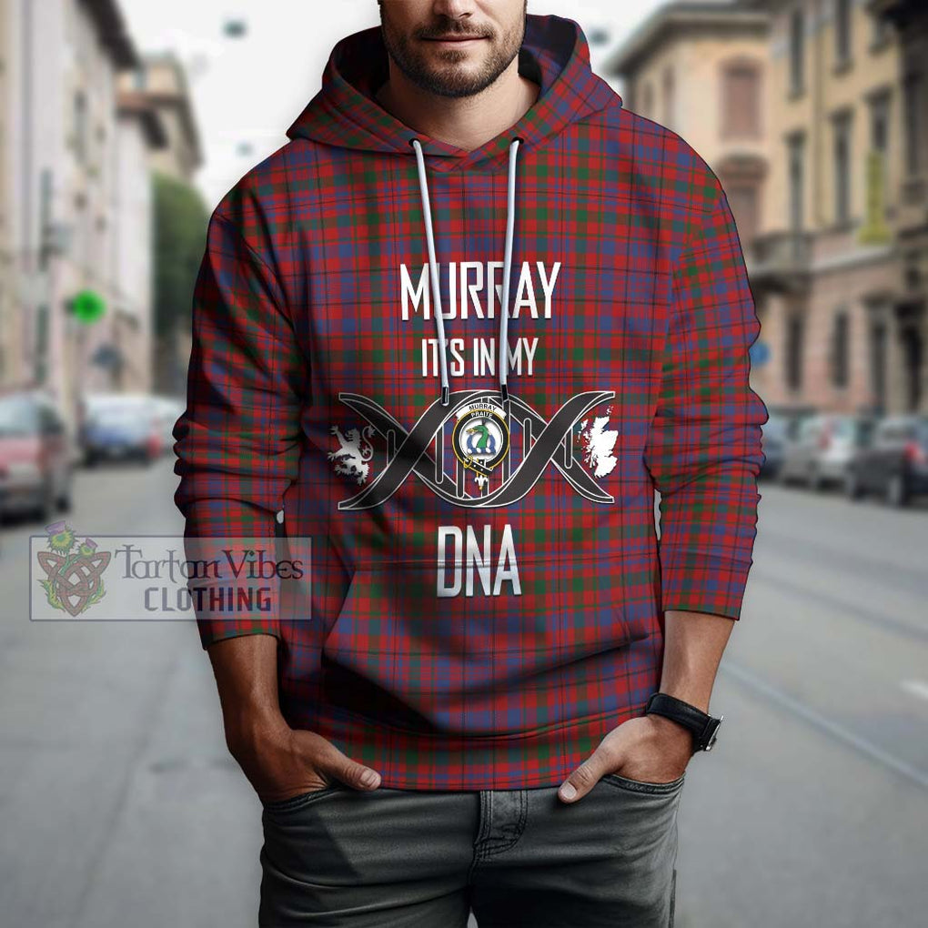 Murray of Tullibardine Tartan Hoodie with Family Crest DNA In Me Style Pullover Hoodie - Tartanvibesclothing Shop