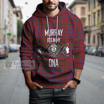 Murray of Tullibardine Tartan Hoodie with Family Crest DNA In Me Style