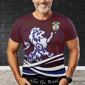 Murray of Tullibardine Tartan T-Shirt with Alba Gu Brath Regal Lion Emblem