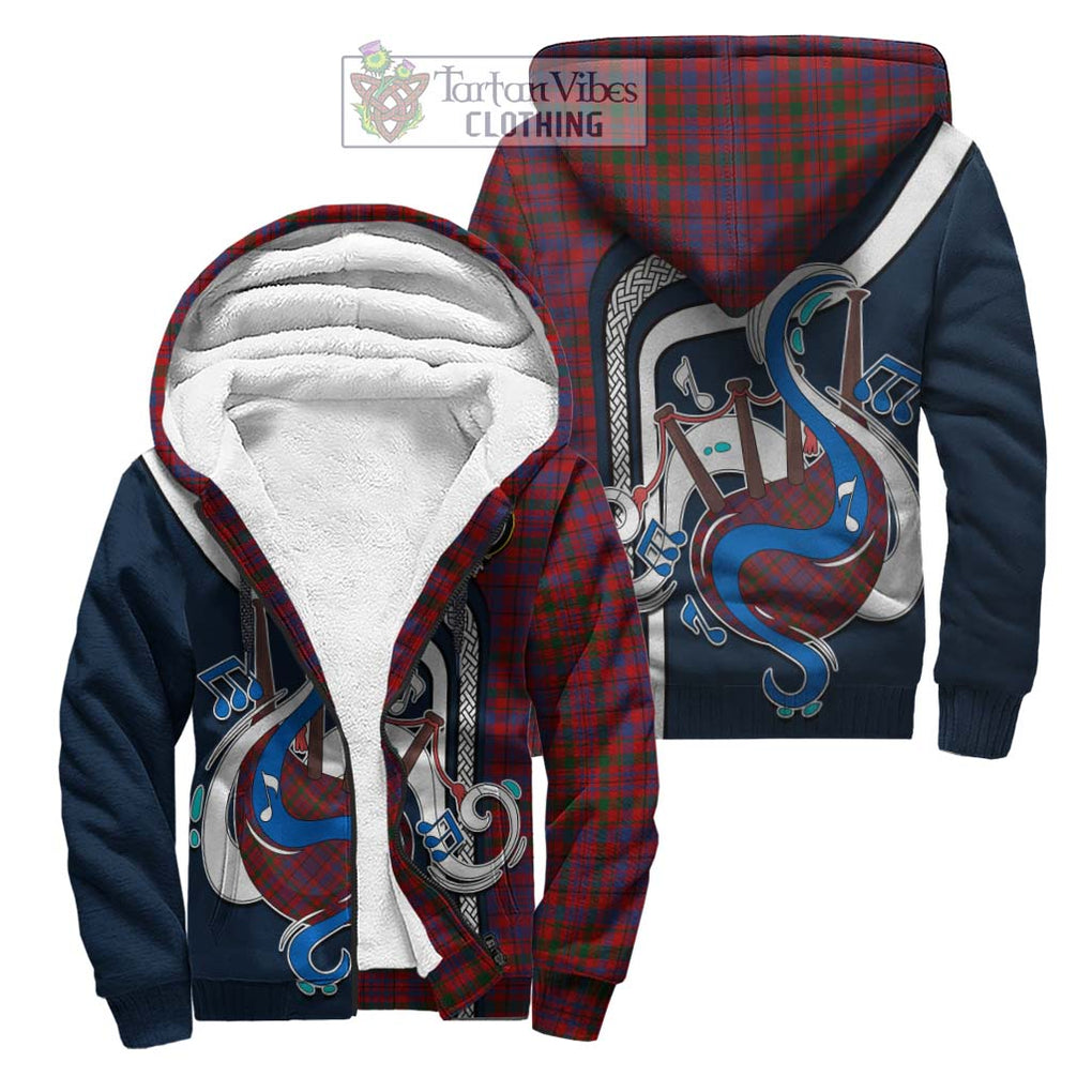 Murray of Tullibardine Tartan Sherpa Hoodie with Epic Bagpipe Style Unisex S - Tartanvibesclothing Shop