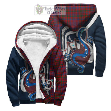 Murray of Tullibardine Tartan Sherpa Hoodie with Epic Bagpipe Style