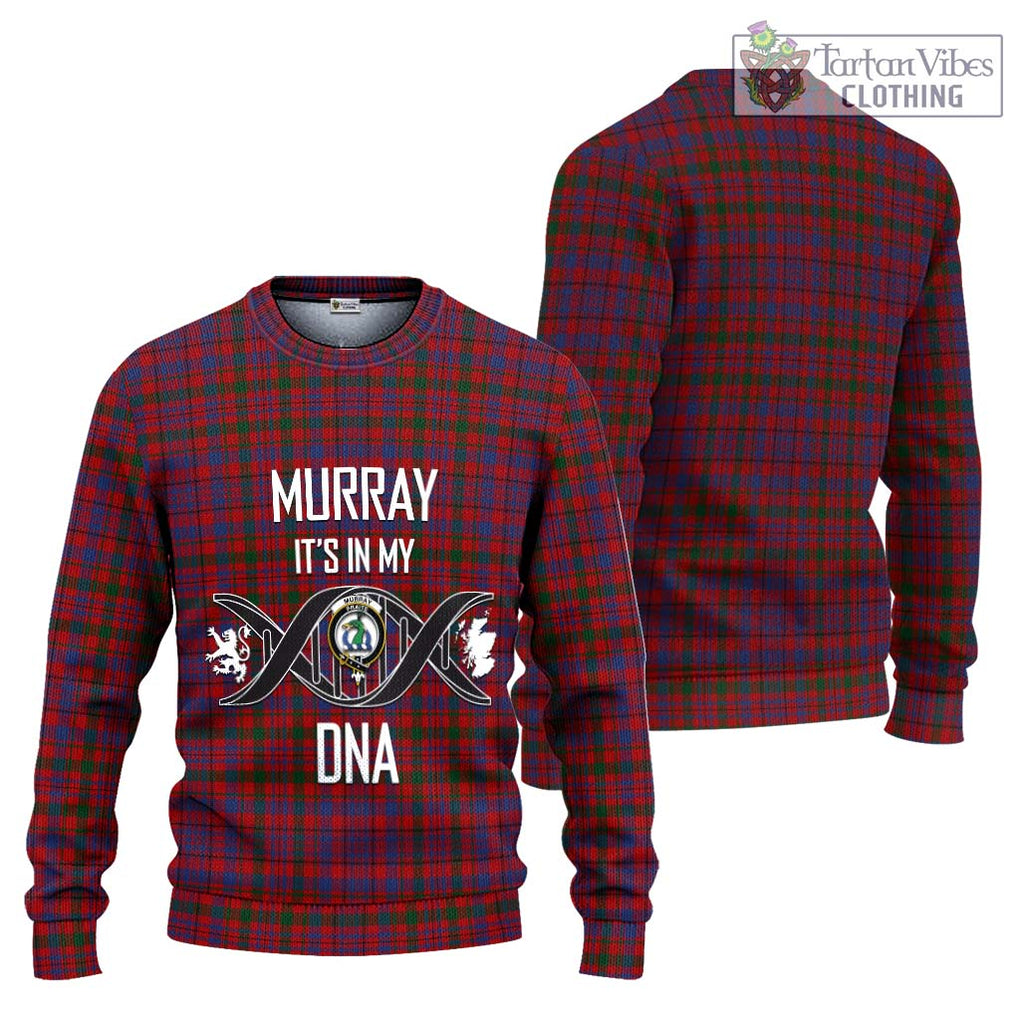 Murray of Tullibardine Tartan Knitted Sweater with Family Crest DNA In Me Style Unisex - Tartanvibesclothing Shop