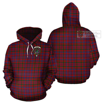 Murray of Tullibardine Tartan Cotton Hoodie with Family Crest