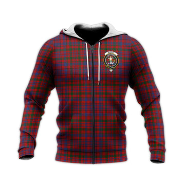 Murray of Tullibardine Tartan Knitted Hoodie with Family Crest