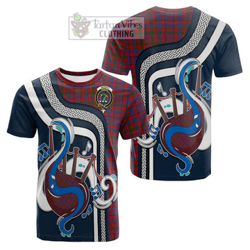 Murray of Tullibardine Tartan Cotton T-shirt with Epic Bagpipe Style