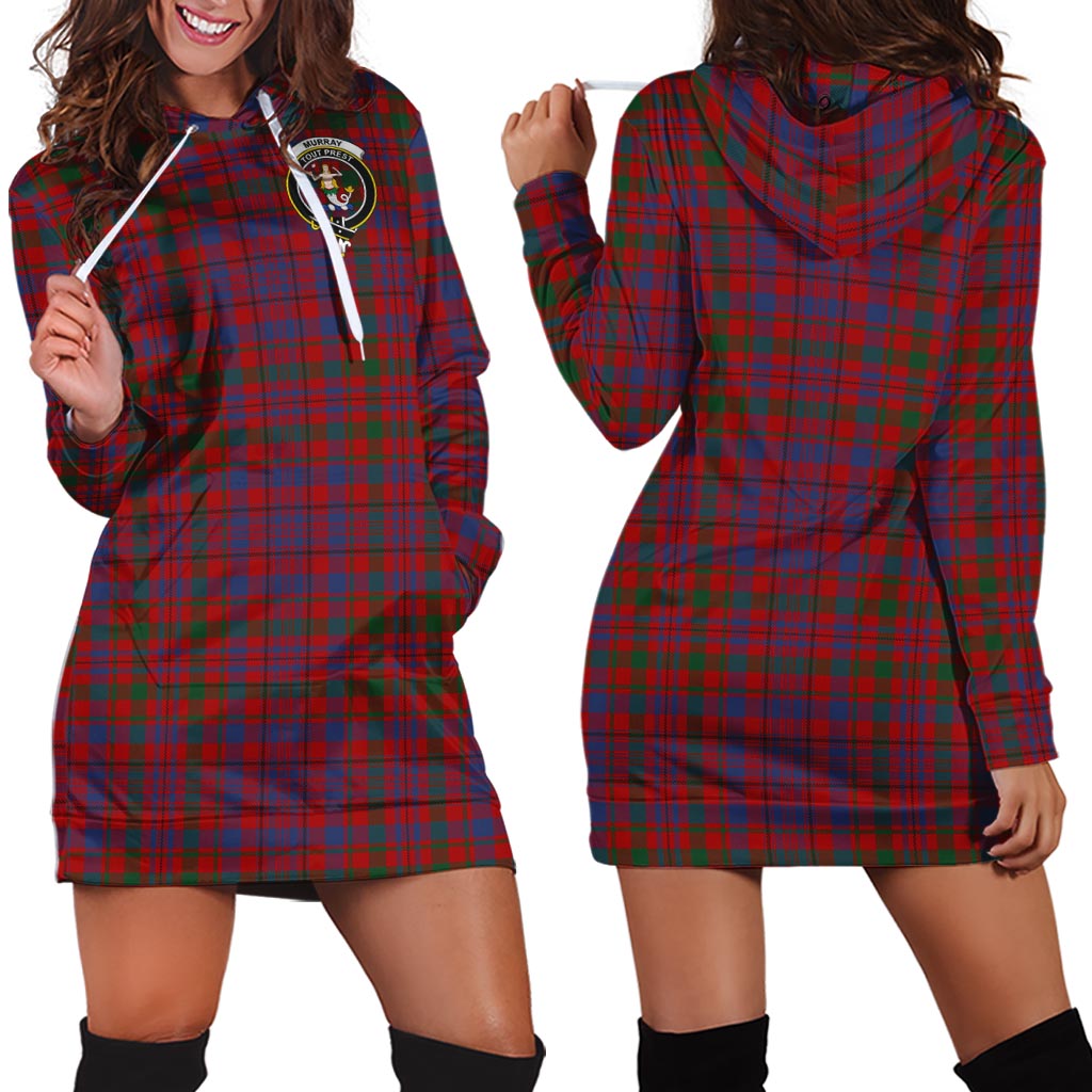 Murray of Tullibardine Tartan Hoodie Dress with Family Crest - Tartan Vibes Clothing