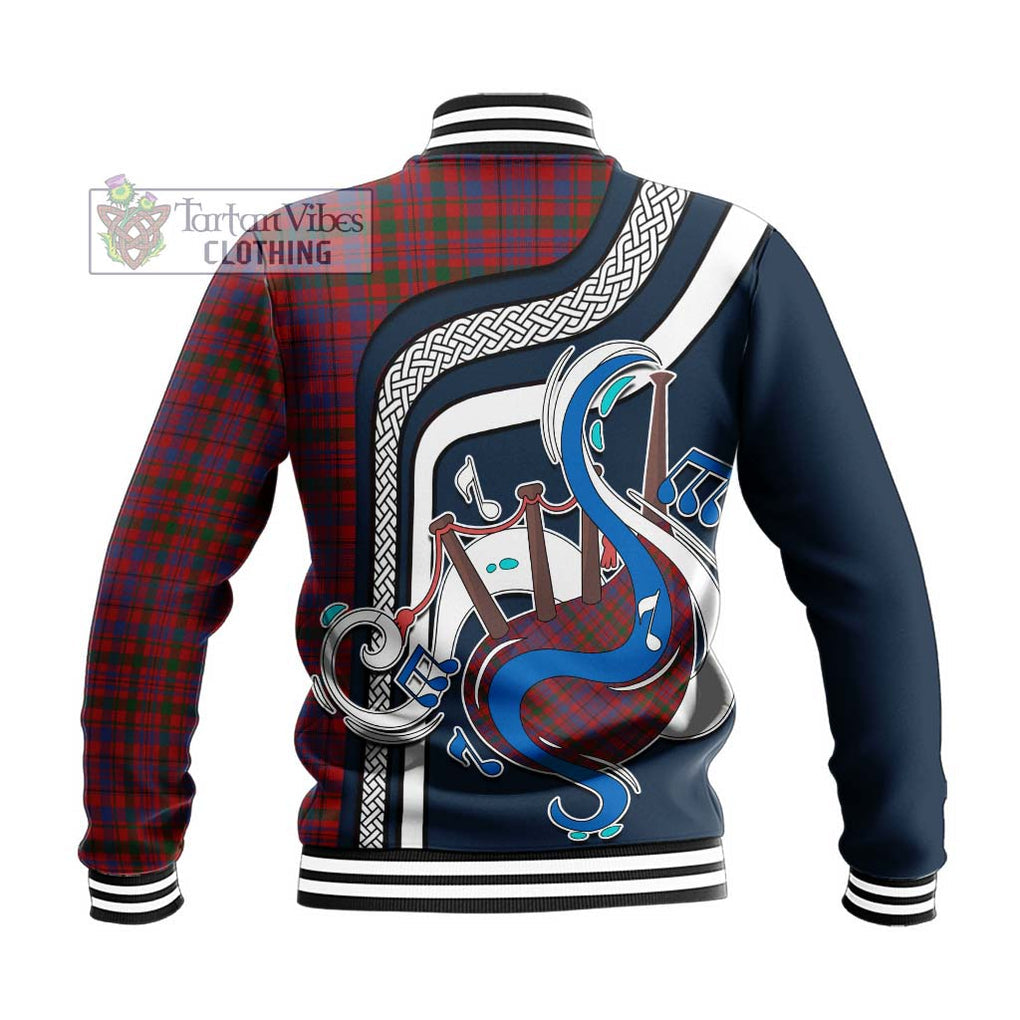 Tartan Vibes Clothing Murray of Tullibardine Tartan Baseball Jacket with Epic Bagpipe Style