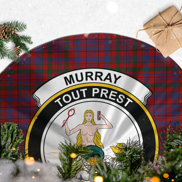 Murray of Tullibardine Tartan Christmas Tree Skirt with Family Crest