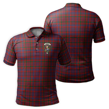 Murray of Tullibardine Tartan Men's Polo Shirt with Family Crest