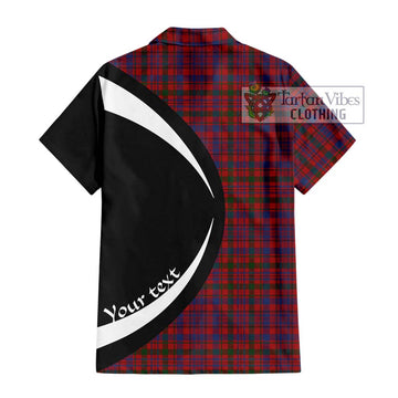 Murray of Tullibardine Tartan Short Sleeve Button Up with Family Crest Circle Style