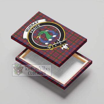 Murray of Tullibardine Tartan Canvas Print Wall Art with Family Crest