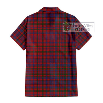 Murray of Tullibardine Tartan Short Sleeve Button Shirt with Family Crest DNA In Me Style