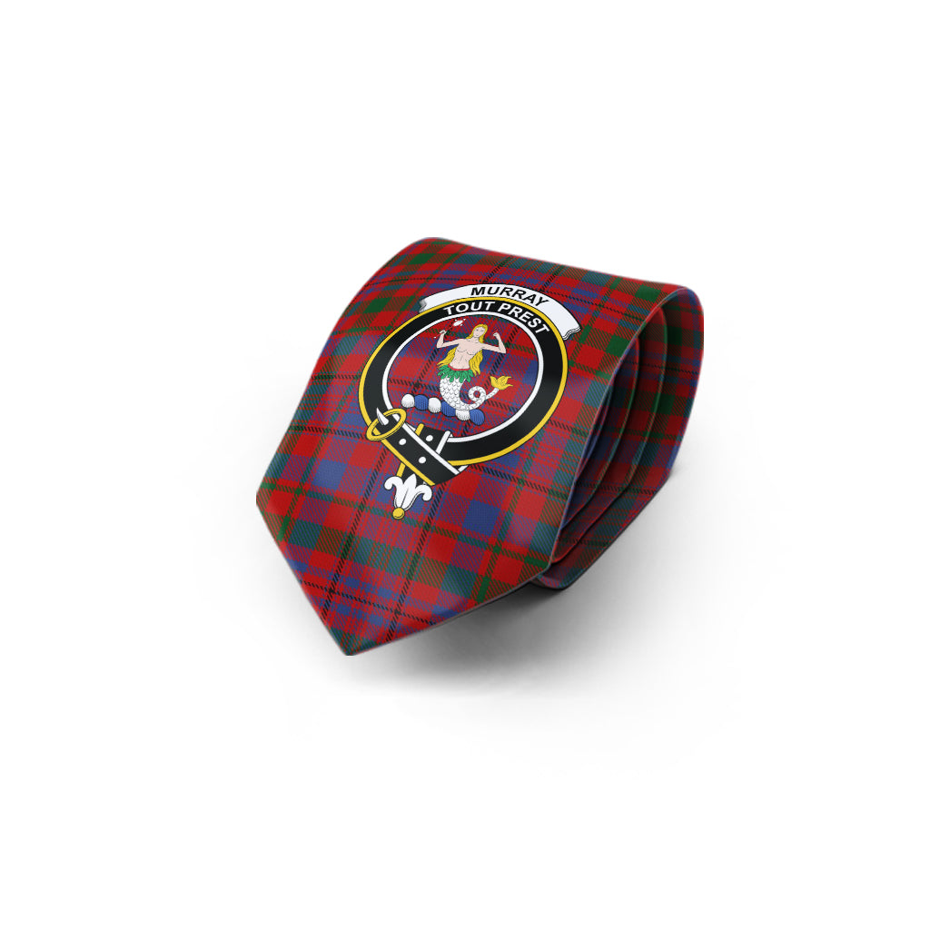 Murray of Tullibardine Tartan Classic Necktie with Family Crest - Tartan Vibes Clothing