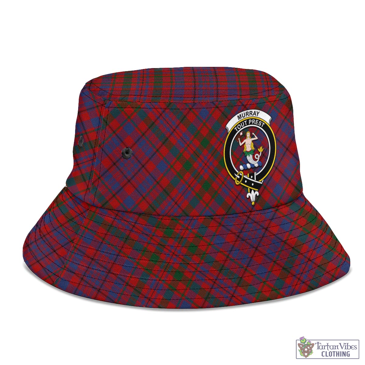 Tartan Vibes Clothing Murray of Tullibardine Tartan Bucket Hat with Family Crest