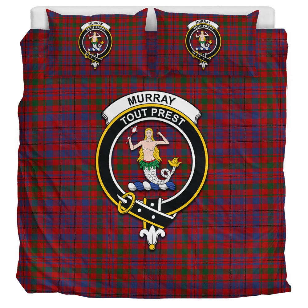 Murray of Tullibardine Tartan Bedding Set with Family Crest UK Bedding Set UK Super King 104*94 inch - Tartan Vibes Clothing