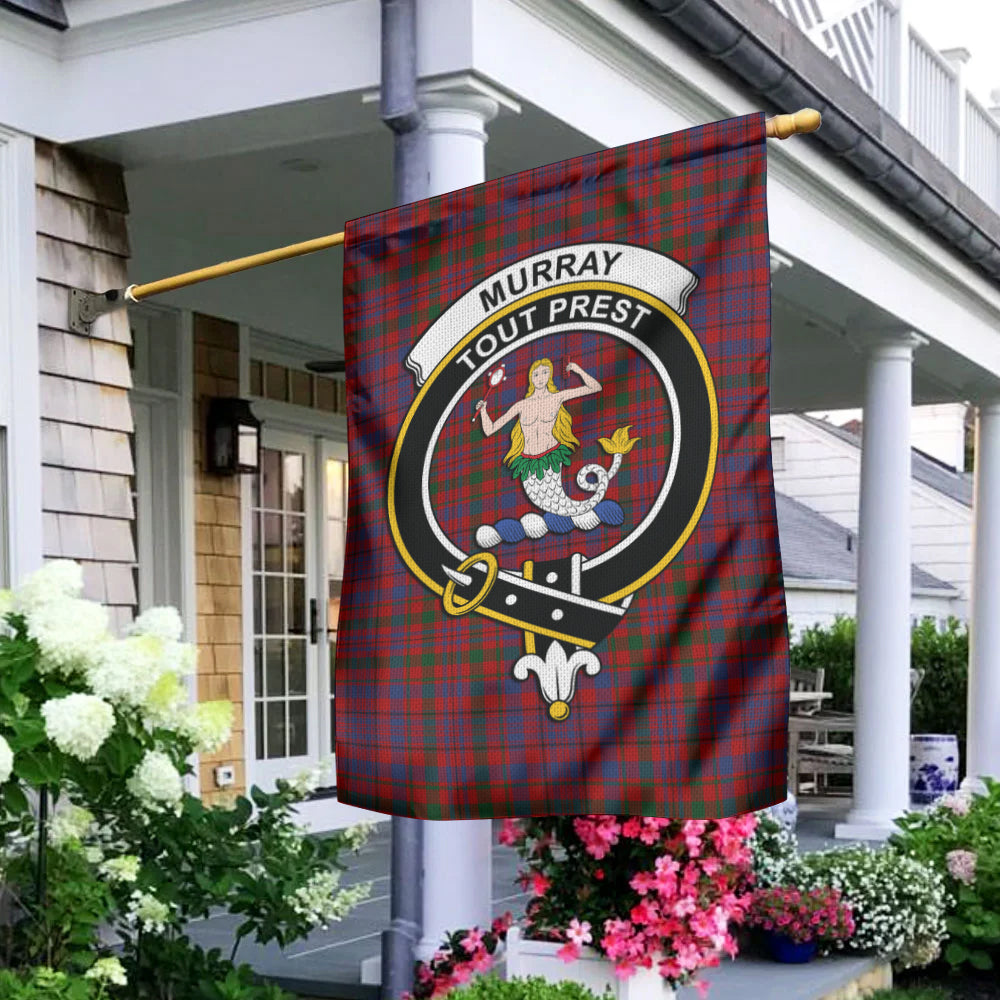 Murray of Tullibardine Tartan Flag with Family Crest - Tartan Vibes Clothing