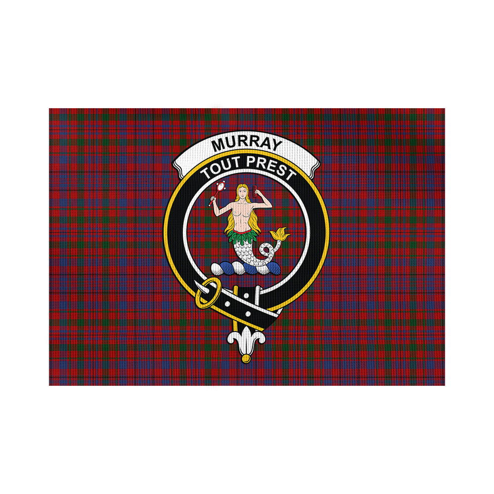 Murray of Tullibardine Tartan Flag with Family Crest - Tartan Vibes Clothing