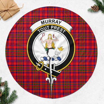 Murray of Tulloch Modern Tartan Christmas Tree Skirt with Family Crest