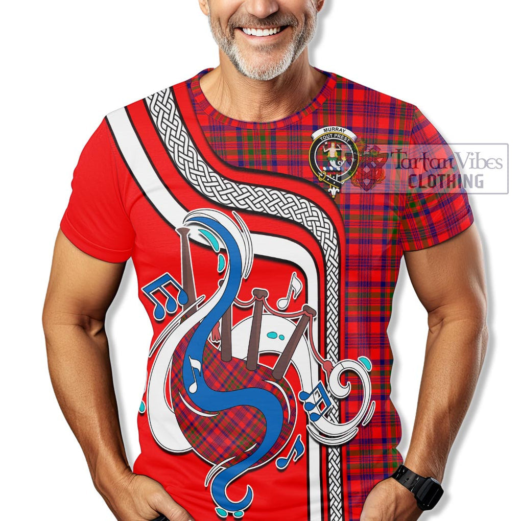 Murray of Tulloch Modern Tartan T-Shirt with Epic Bagpipe Style Kid's Shirt - Tartanvibesclothing Shop