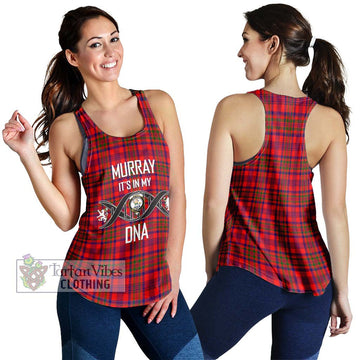 Murray of Tulloch Modern Tartan Women's Racerback Tanks with Family Crest DNA In Me Style