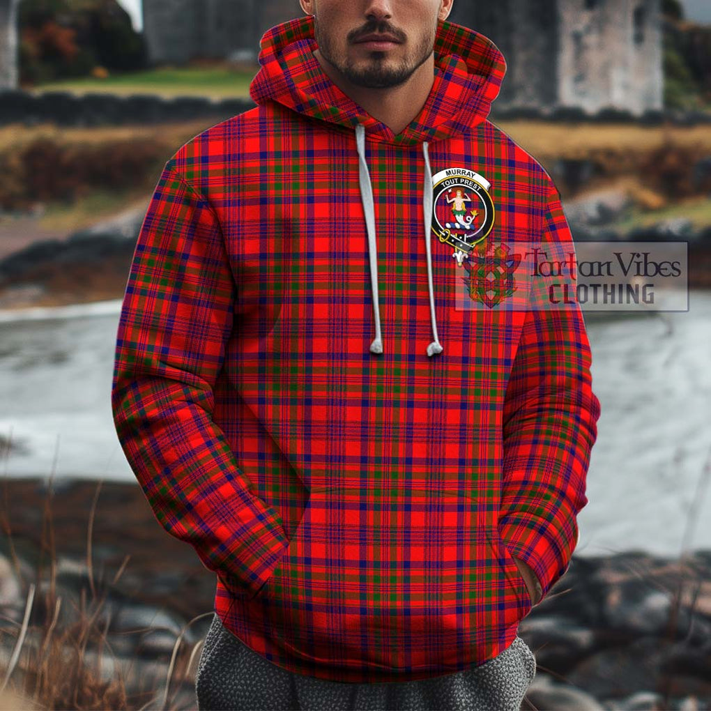 Murray of Tulloch Modern Tartan Cotton Hoodie with Family Crest Pullover Hoodie XS - Tartan Vibes Clothing