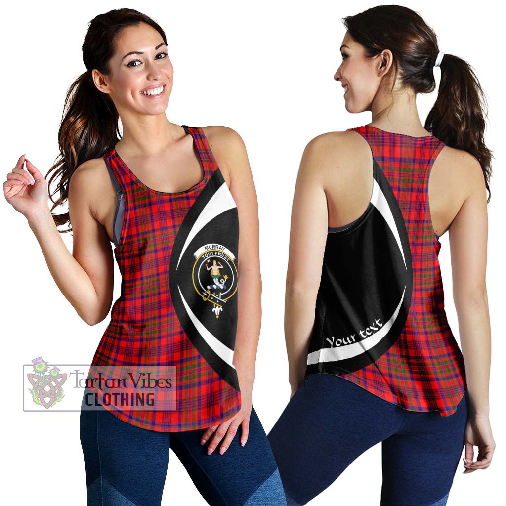 Murray of Tulloch Modern Tartan Women's Racerback Tanks with Family Crest Circle Style 4XL - Tartan Vibes Clothing