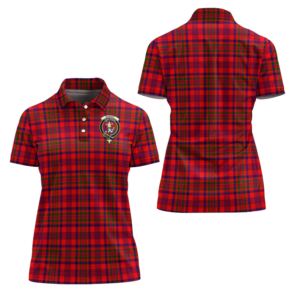 Murray of Tulloch Modern Tartan Polo Shirt with Family Crest For Women Women - Tartan Vibes Clothing