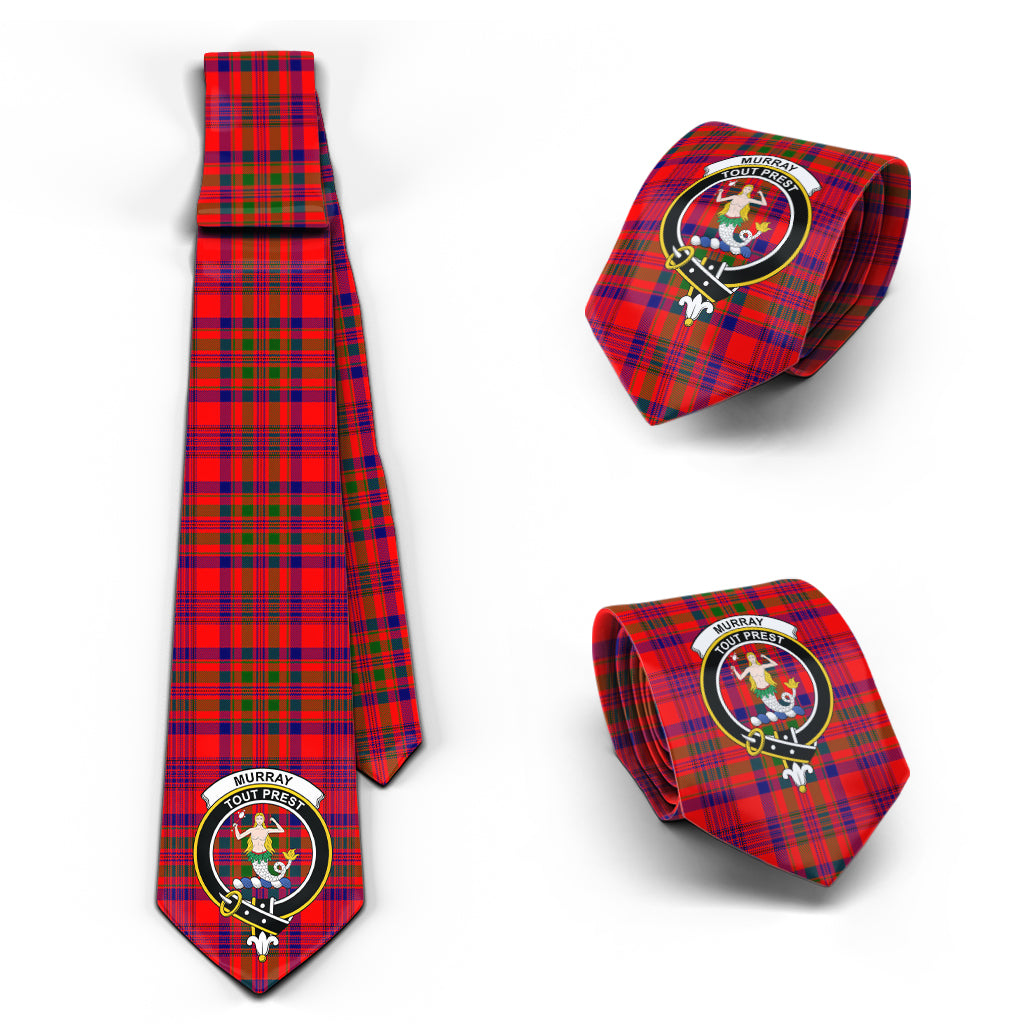 Murray of Tulloch Modern Tartan Classic Necktie with Family Crest Necktie One Size - Tartan Vibes Clothing