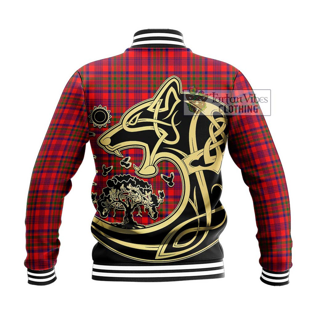 Murray of Tulloch Modern Tartan Baseball Jacket with Family Crest Celtic Wolf Style - Tartan Vibes Clothing