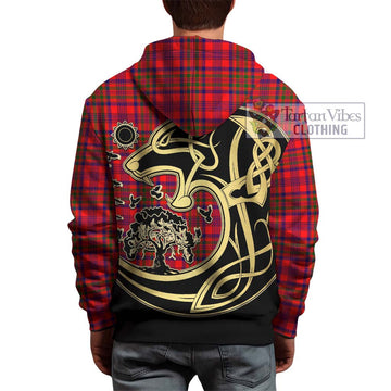 Murray of Tulloch Modern Tartan Hoodie with Family Crest Celtic Wolf Style