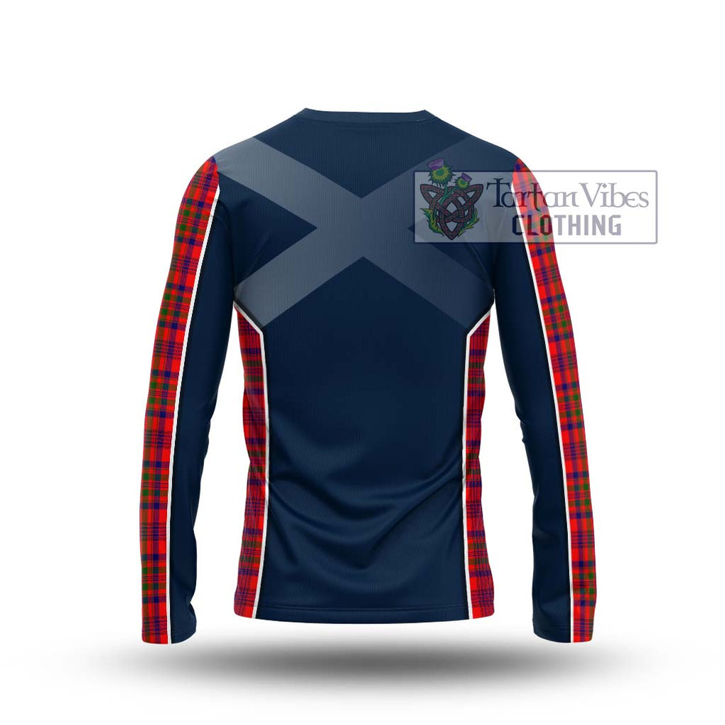 Murray of Tulloch Modern Tartan Long Sleeve T-Shirt with Family Crest and Lion Rampant Vibes Sport Style - Tartan Vibes Clothing