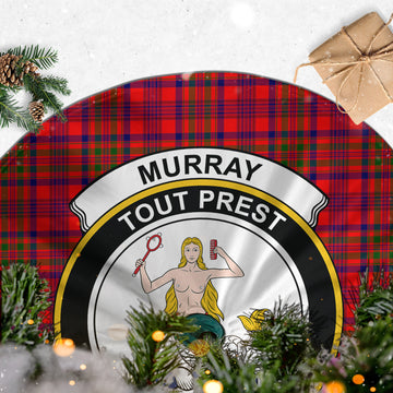 Murray of Tulloch Modern Tartan Christmas Tree Skirt with Family Crest