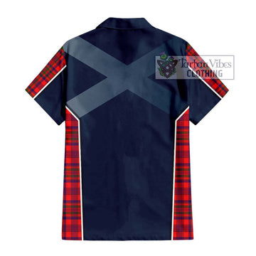 Murray of Tulloch Modern Tartan Short Sleeve Button Shirt with Family Crest and Lion Rampant Vibes Sport Style