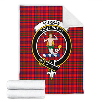 Murray of Tulloch Modern Tartan Blanket with Family Crest