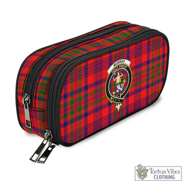 Murray of Tulloch Modern Tartan Pen and Pencil Case with Family Crest