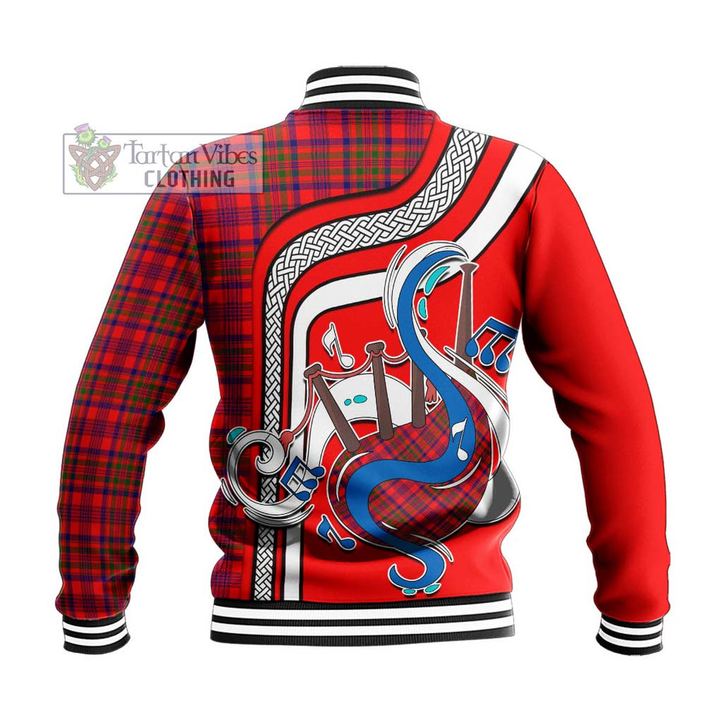 Tartan Vibes Clothing Murray of Tulloch Modern Tartan Baseball Jacket with Epic Bagpipe Style