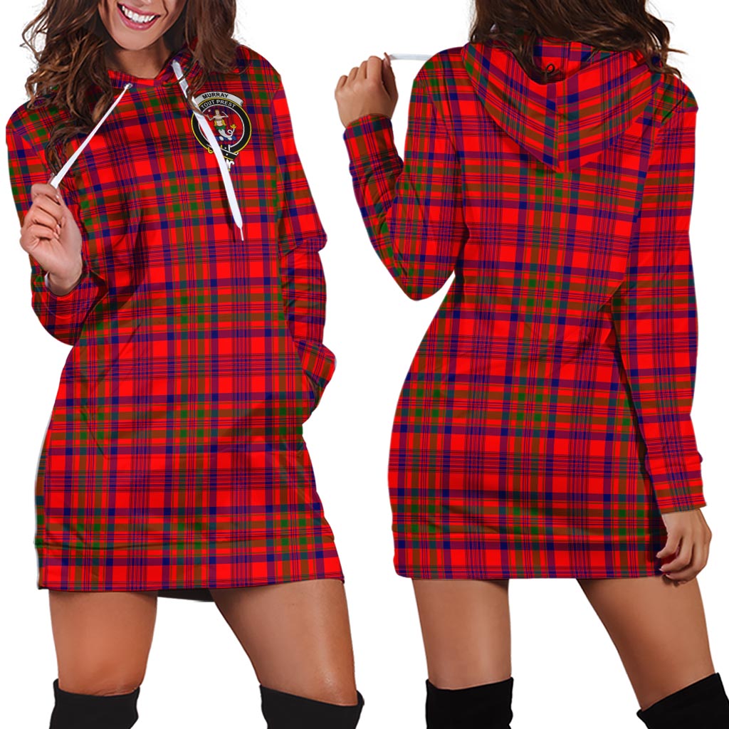 Murray of Tulloch Modern Tartan Hoodie Dress with Family Crest - Tartan Vibes Clothing