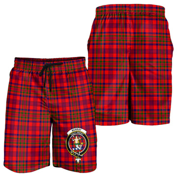 Murray of Tulloch Modern Tartan Mens Shorts with Family Crest