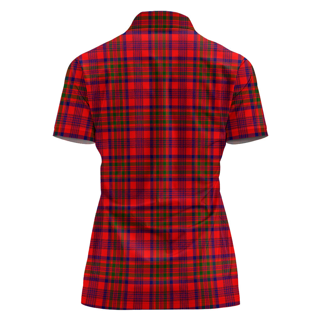 Murray of Tulloch Modern Tartan Polo Shirt with Family Crest For Women - Tartan Vibes Clothing