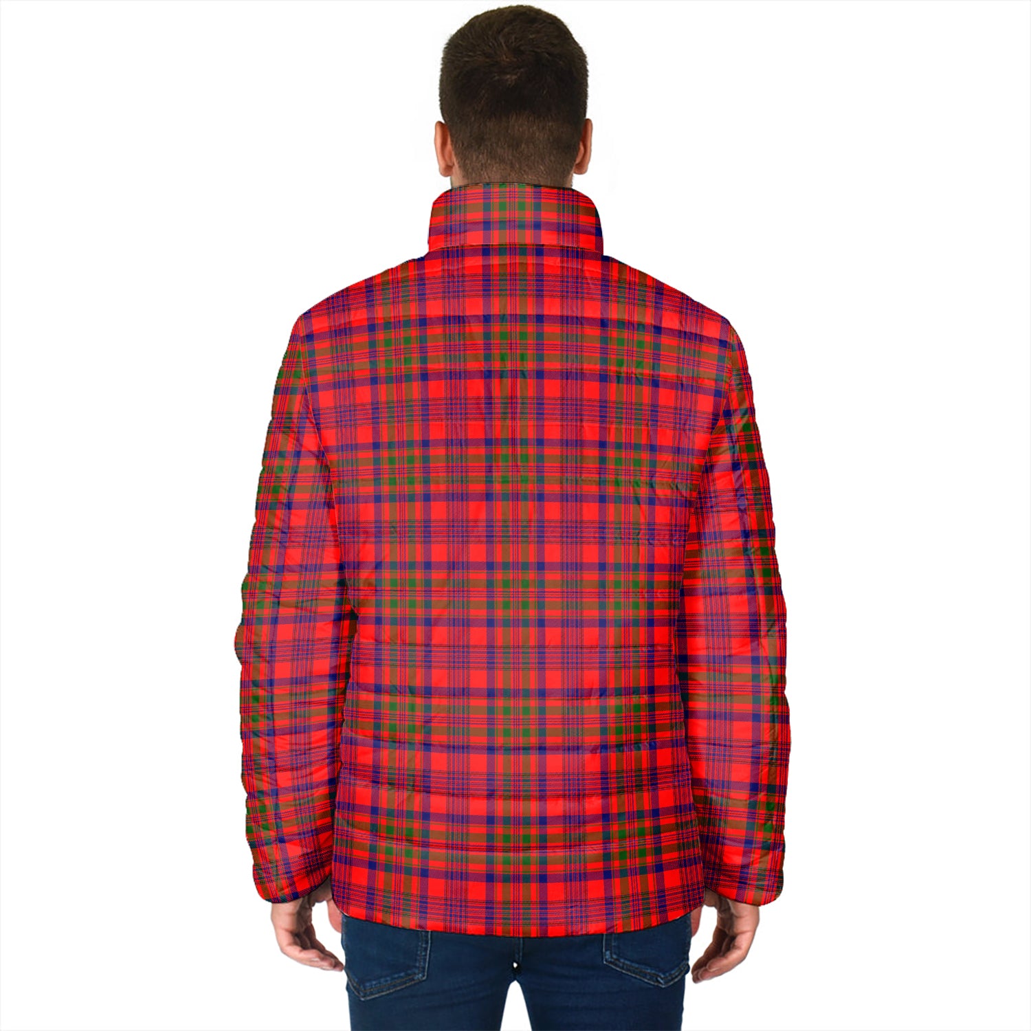 Murray of Tulloch Modern Tartan Padded Jacket with Family Crest - Tartan Vibes Clothing