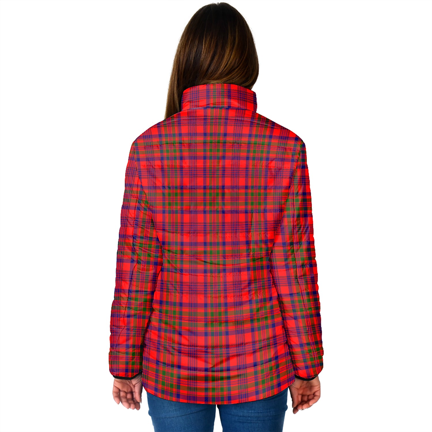 Murray of Tulloch Modern Tartan Padded Jacket with Family Crest - Tartan Vibes Clothing