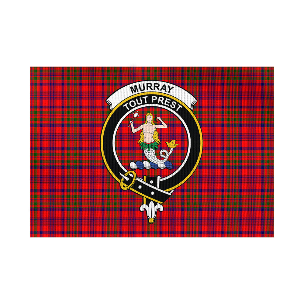 Murray of Tulloch Modern Tartan Flag with Family Crest - Tartan Vibes Clothing