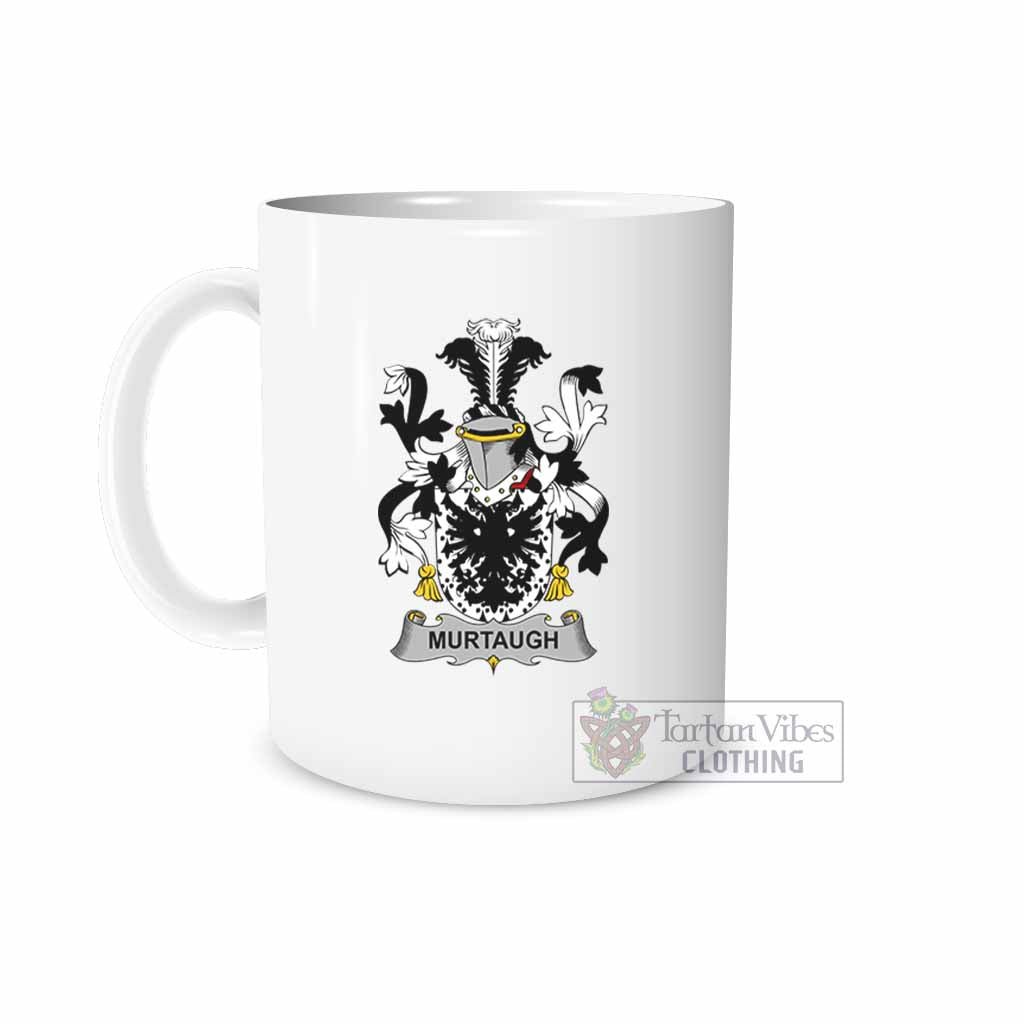 Murtaugh Irish Clan Coat of Arms Ceramic Mug White - 2D-tartanvibesclothing