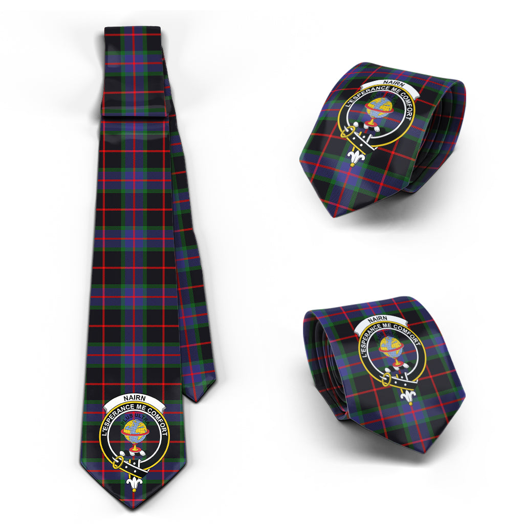 Nairn Tartan Classic Necktie with Family Crest Necktie One Size - Tartan Vibes Clothing