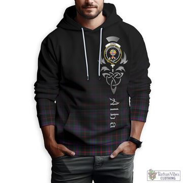 Nairn Tartan Hoodie Featuring Alba Gu Brath Family Crest Celtic Inspired